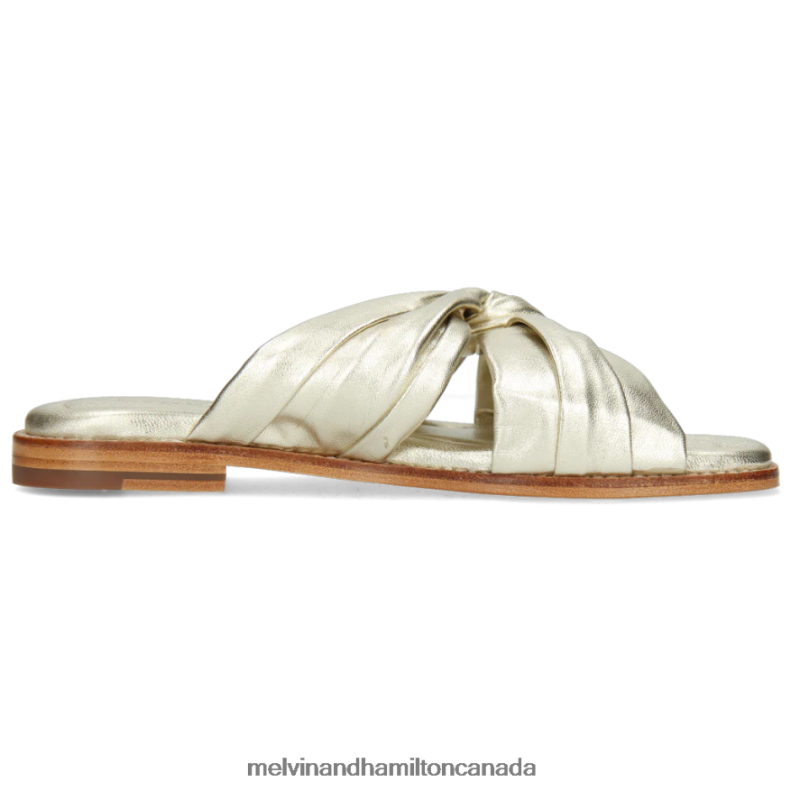 Women Melvin & Hamilton Gold Elodie 22 Mules P4V68P1654