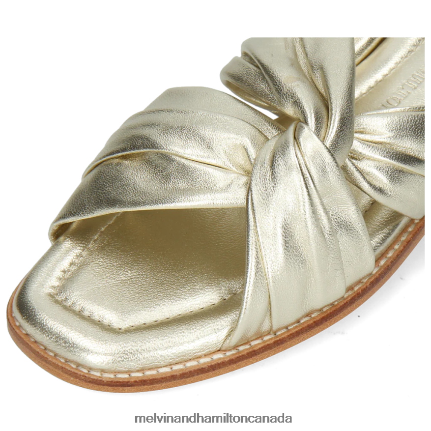 Women Melvin & Hamilton Gold Elodie 22 Mules P4V68P1654