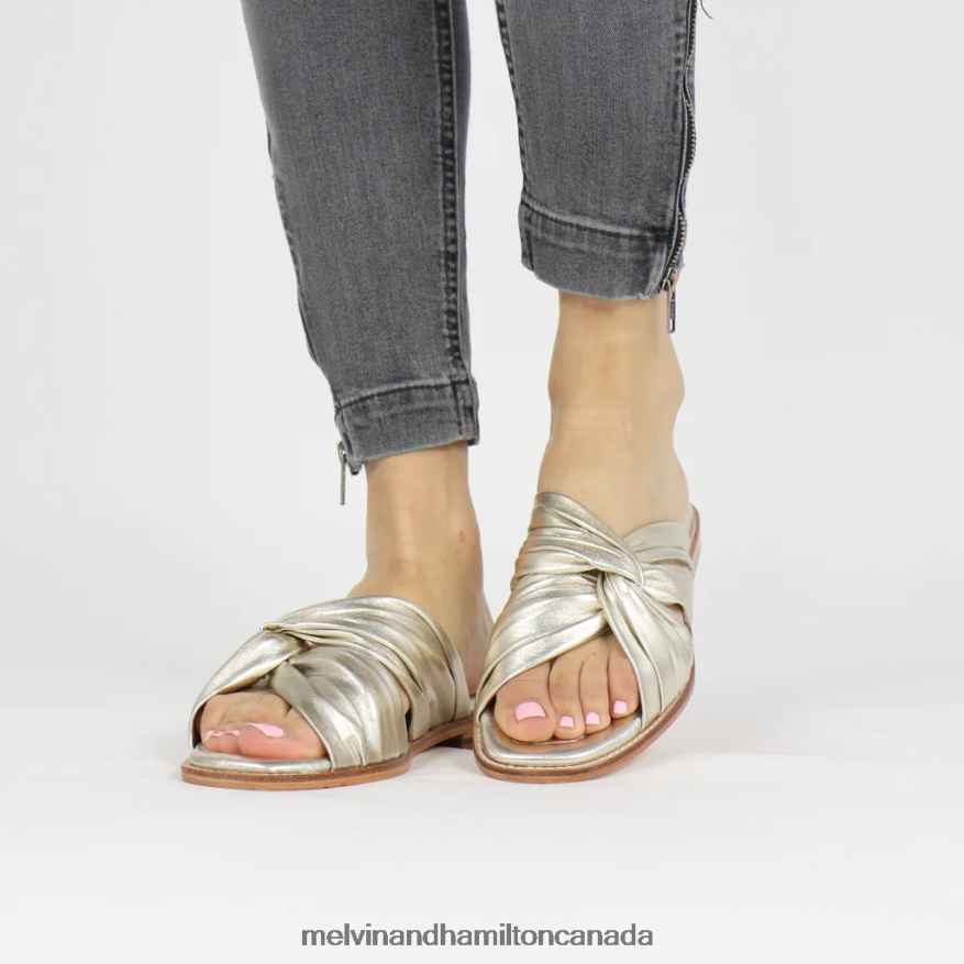 Women Melvin & Hamilton Gold Elodie 22 Mules P4V68P1654