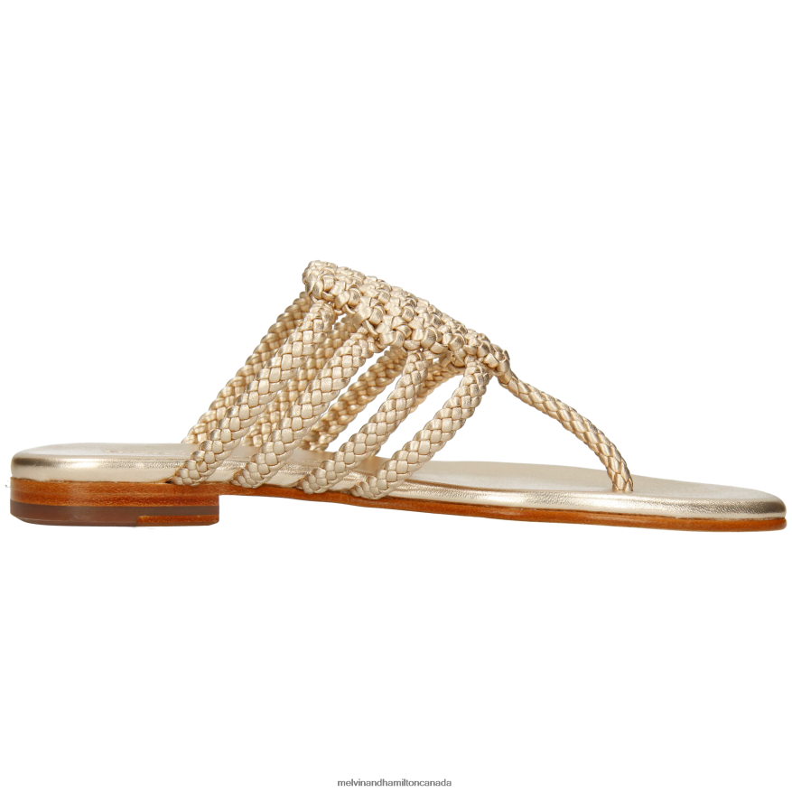Women Melvin & Hamilton Gold Elodie 61 Mules P4V68P1545