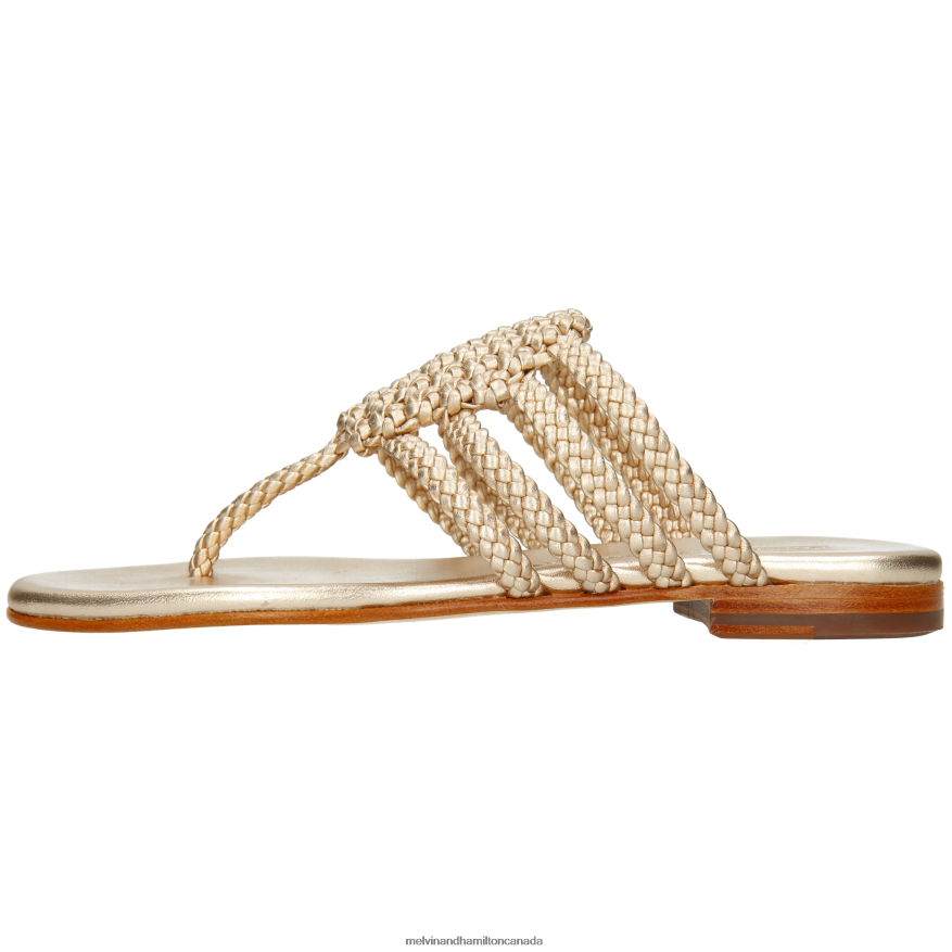 Women Melvin & Hamilton Gold Elodie 61 Mules P4V68P1545