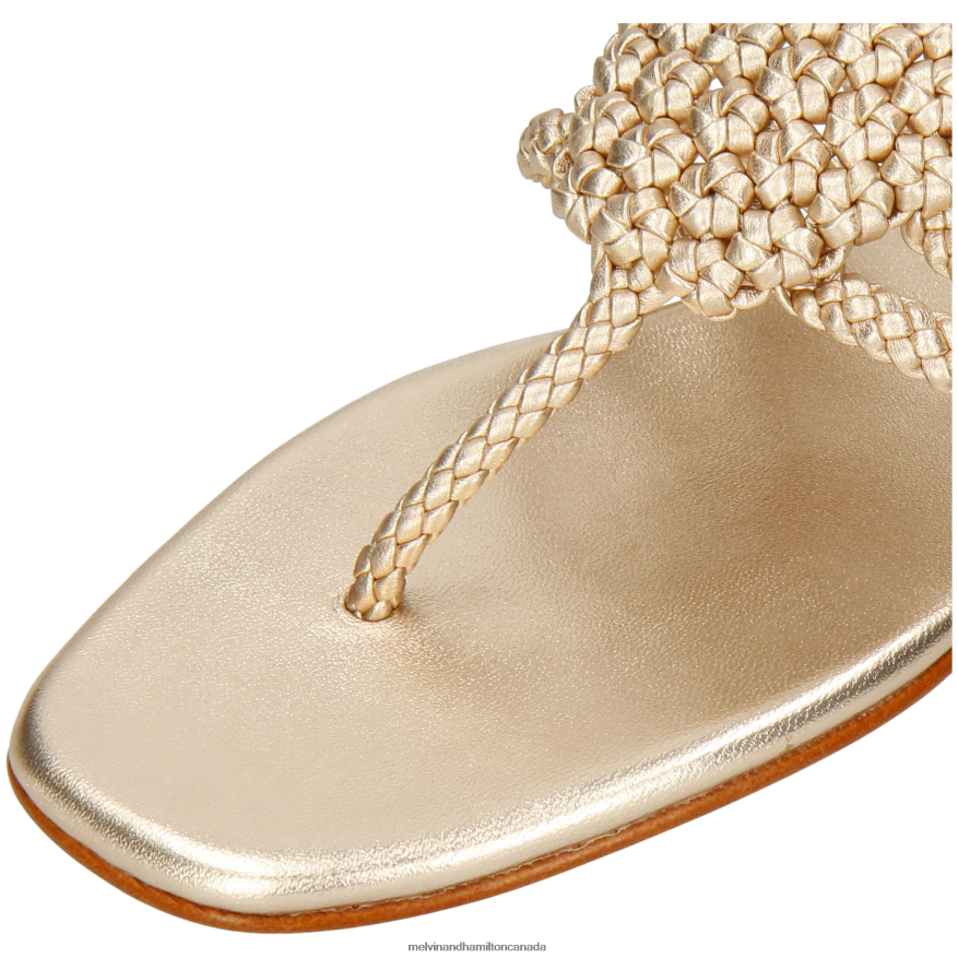Women Melvin & Hamilton Gold Elodie 61 Mules P4V68P1545