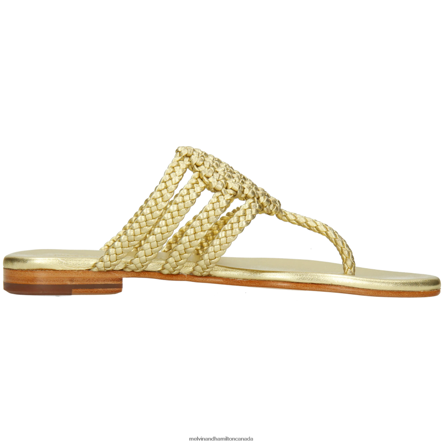 Women Melvin & Hamilton Gold Elodie 61 Mules P4V68P1567