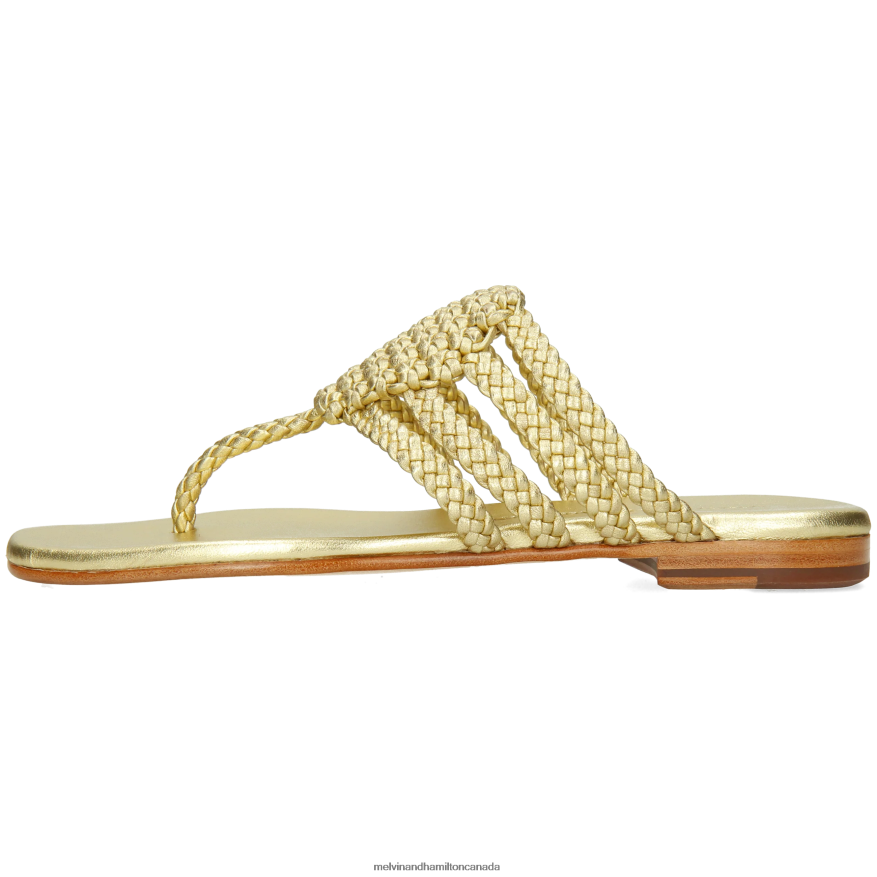 Women Melvin & Hamilton Gold Elodie 61 Mules P4V68P1567