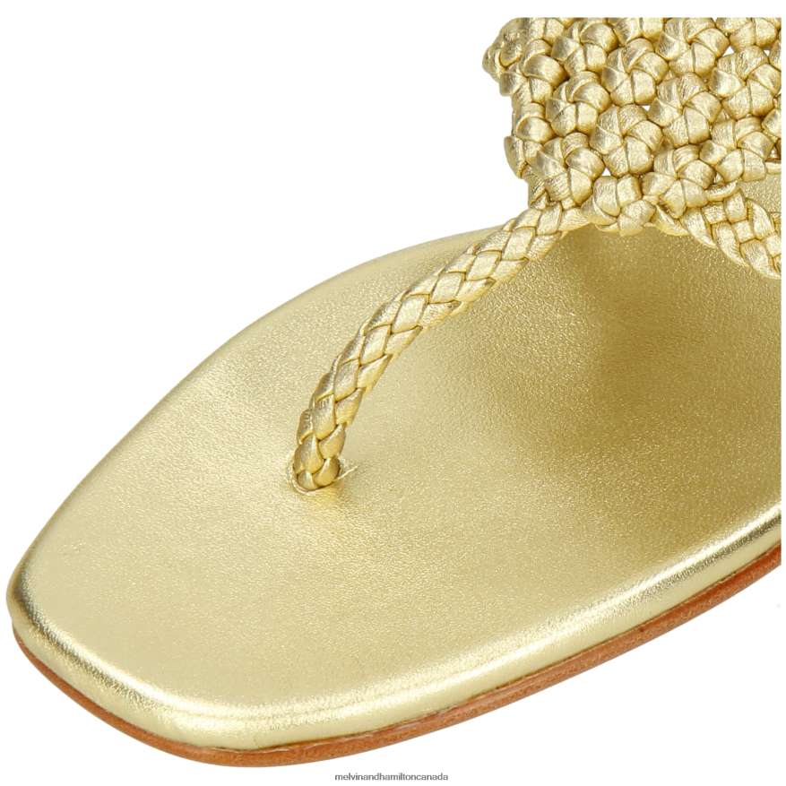 Women Melvin & Hamilton Gold Elodie 61 Mules P4V68P1567