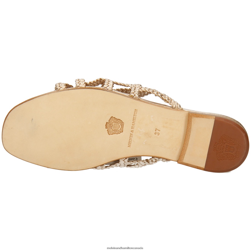 Women Melvin & Hamilton Gold Elodie 64 Mules P4V68P1547