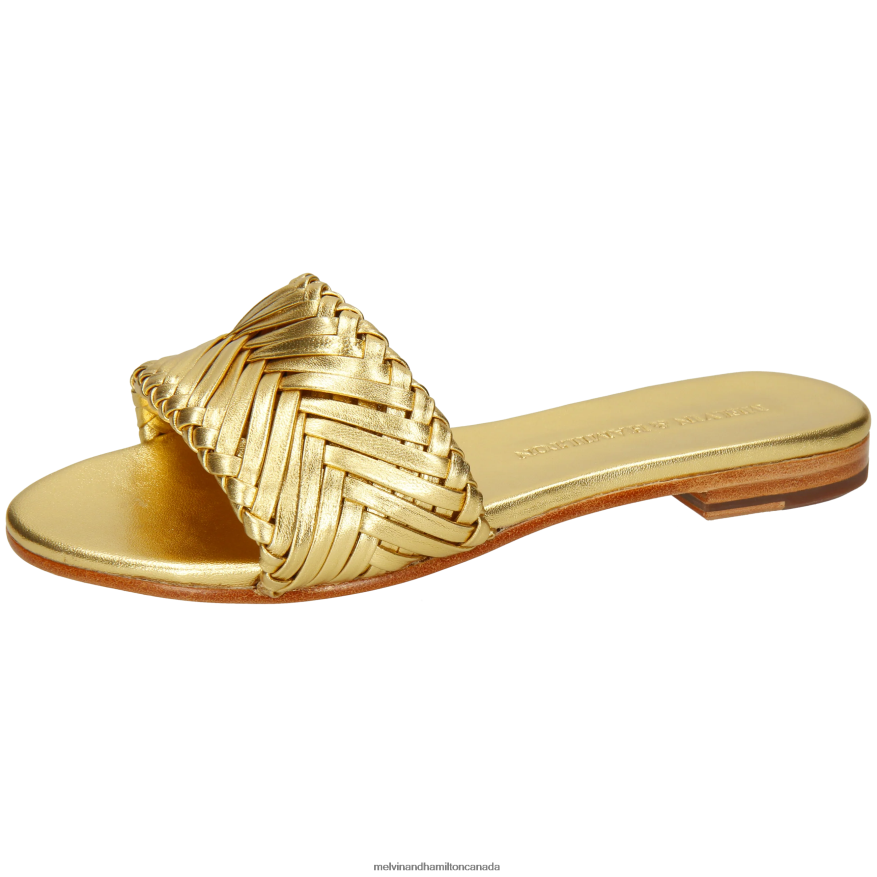 Women Melvin & Hamilton Gold Hanna 96 Mules P4V68P1544