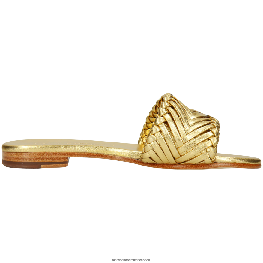 Women Melvin & Hamilton Gold Hanna 96 Mules P4V68P1544