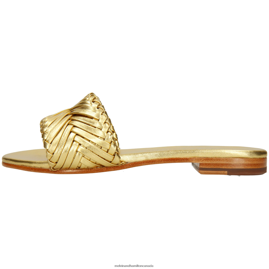 Women Melvin & Hamilton Gold Hanna 96 Mules P4V68P1544