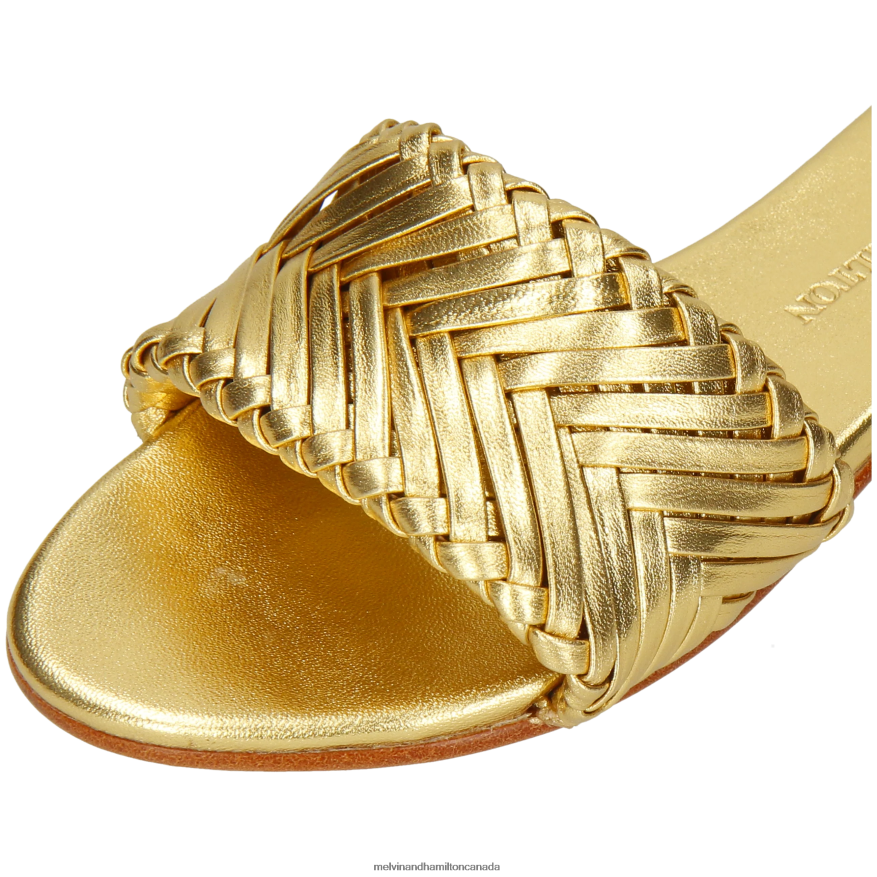 Women Melvin & Hamilton Gold Hanna 96 Mules P4V68P1544