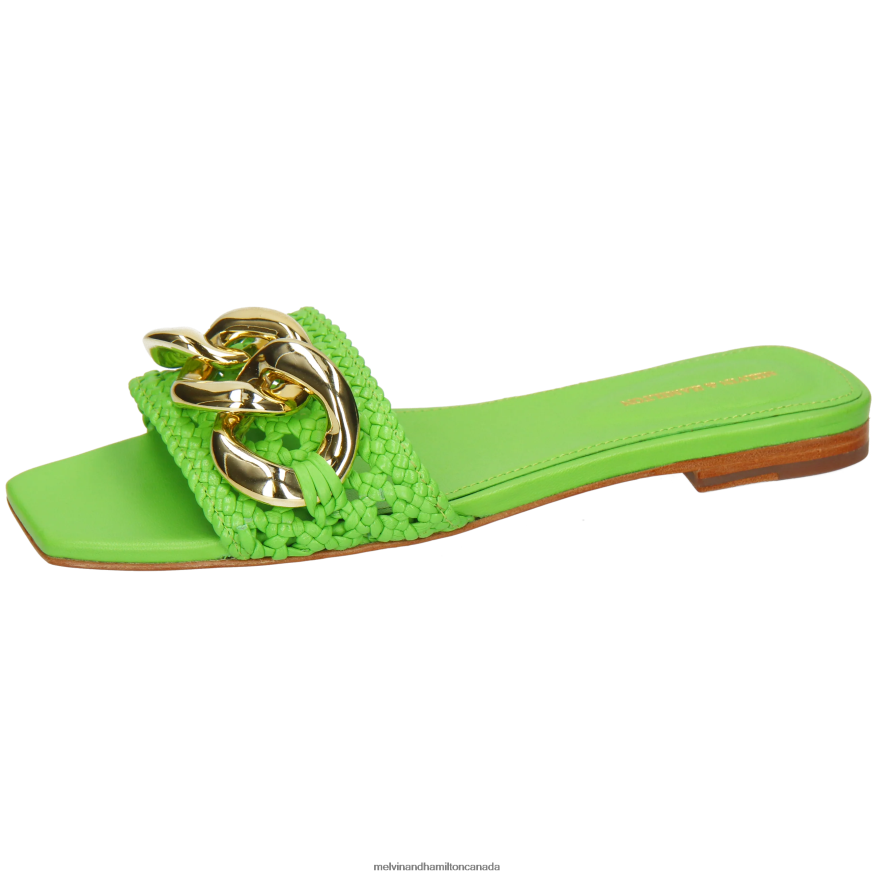 Women Melvin & Hamilton Green Brooke 12 Mules P4V68P1612
