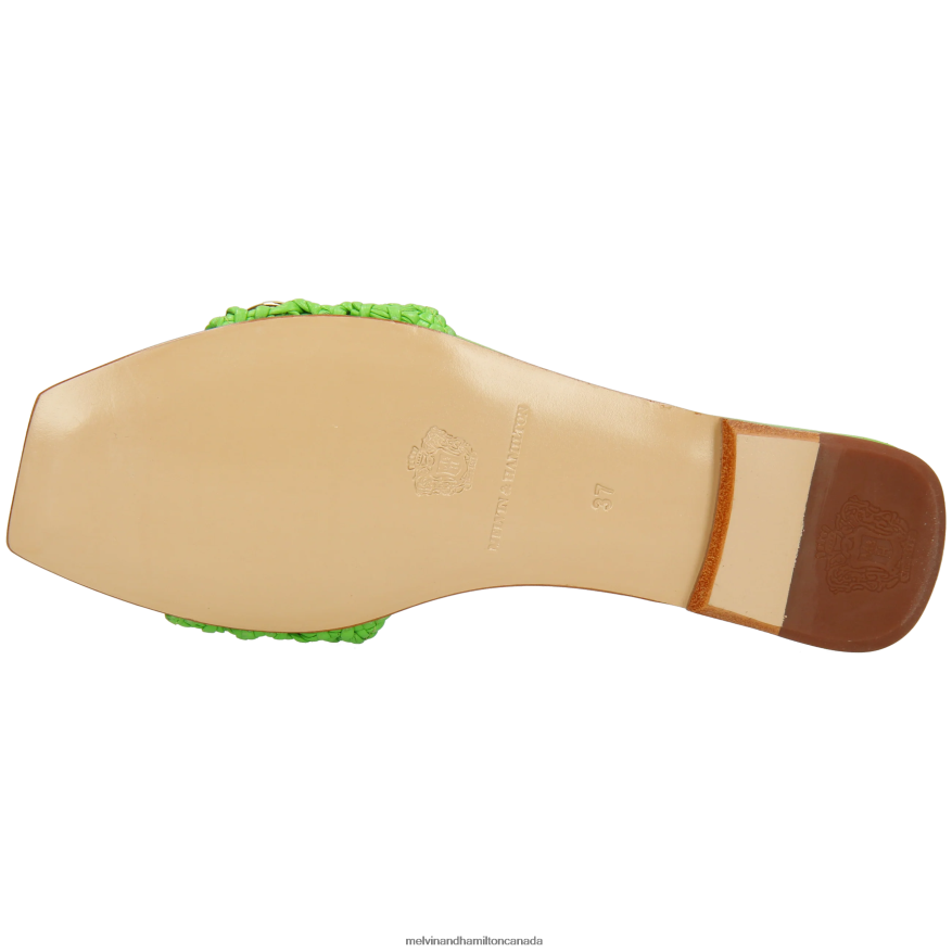 Women Melvin & Hamilton Green Brooke 12 Mules P4V68P1612