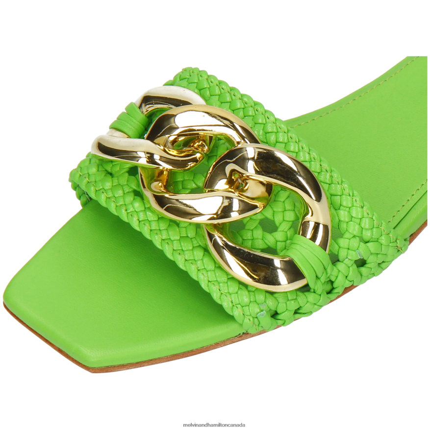 Women Melvin & Hamilton Green Brooke 12 Mules P4V68P1612