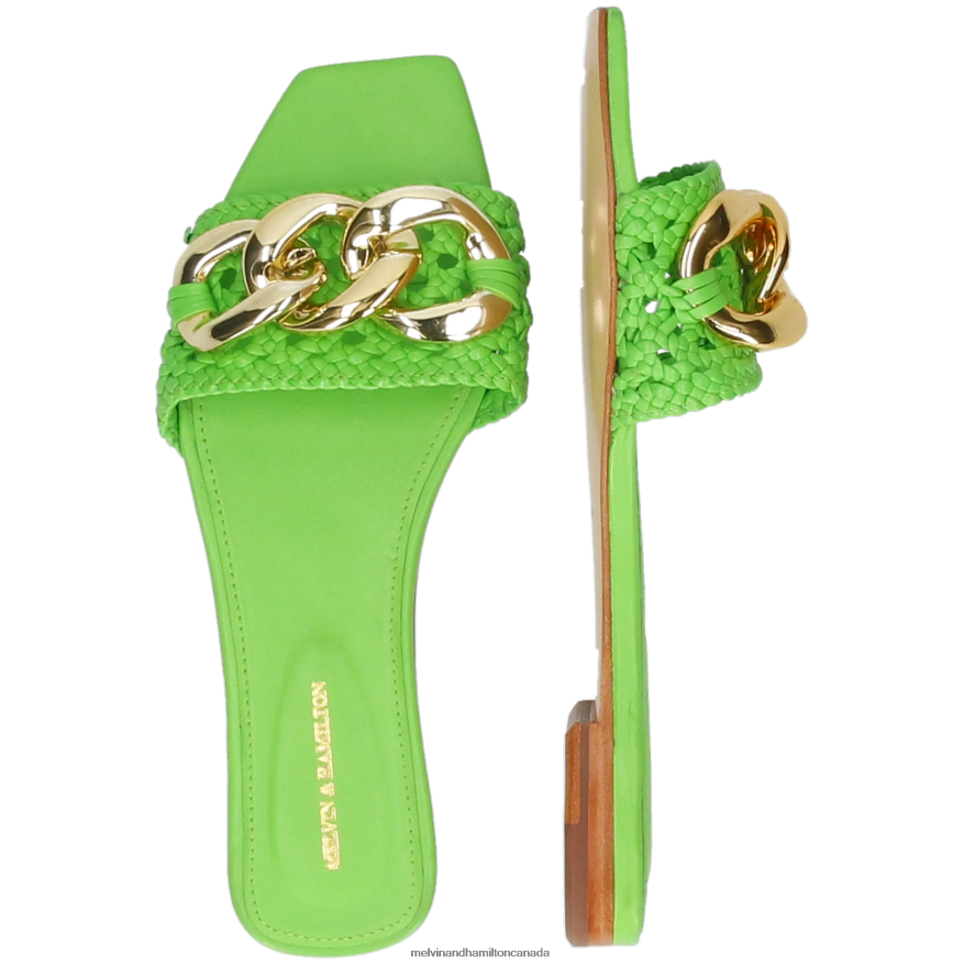 Women Melvin & Hamilton Green Brooke 12 Mules P4V68P1612