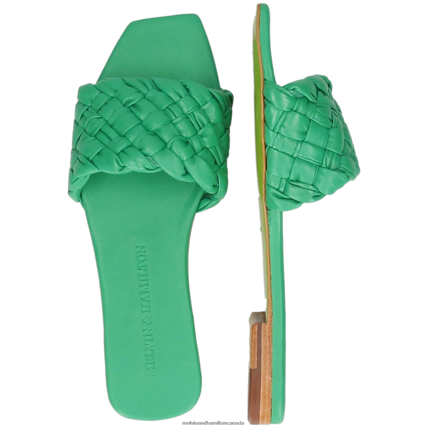 Women Melvin & Hamilton Green Brooke 5 Mules P4V68P1587