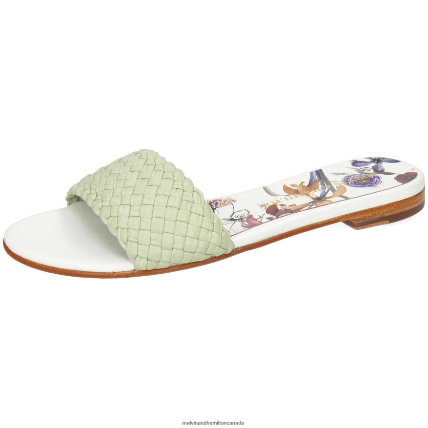 Women Melvin & Hamilton Green Hanna 26 Mules P4V68P1676