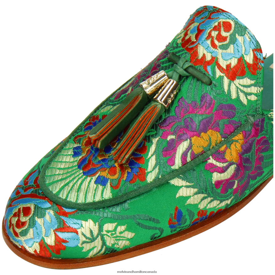 Women Melvin & Hamilton Green Scarlett 2 Mules P4V68P1626