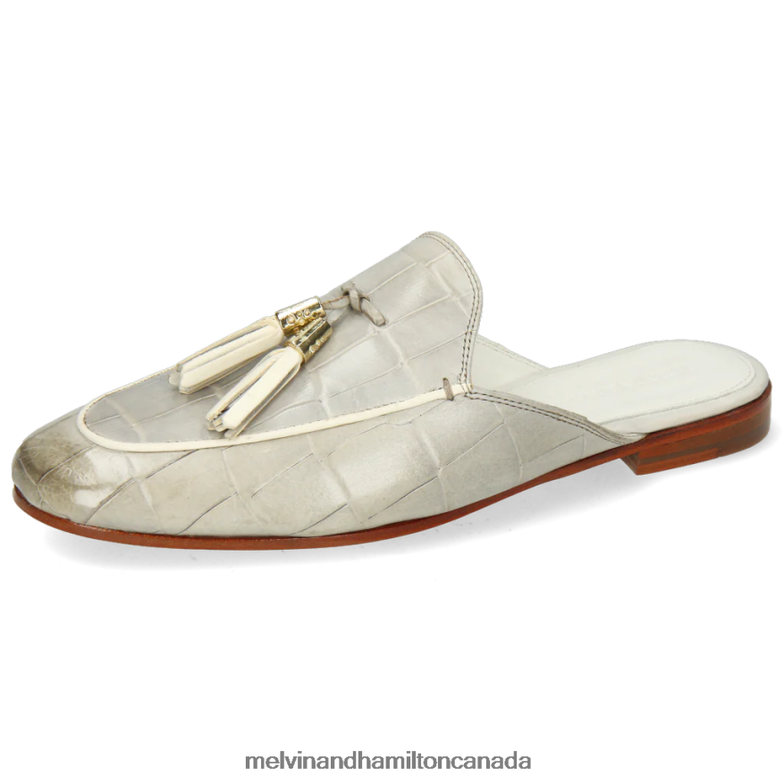 Women Melvin & Hamilton Grey Scarlett 2 Mules P4V68P1718