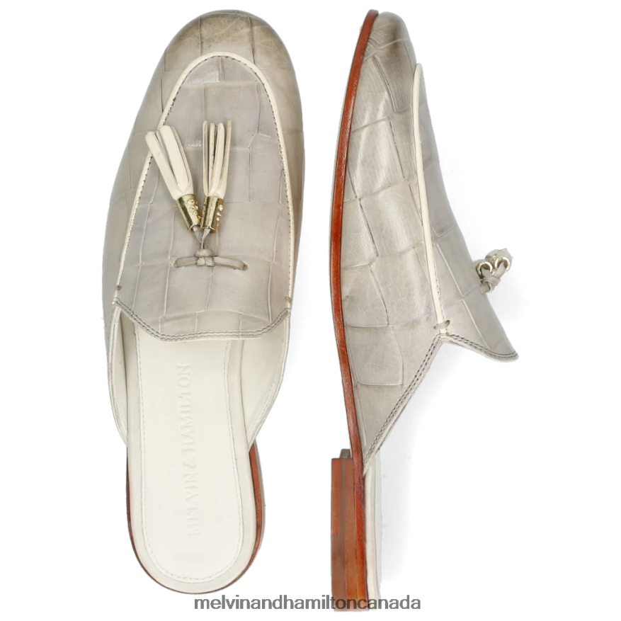 Women Melvin & Hamilton Grey Scarlett 2 Mules P4V68P1718