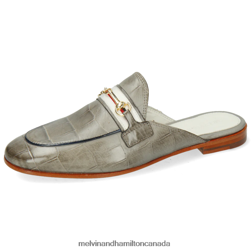 Women Melvin & Hamilton Grey Scarlett 46 Mules P4V68P1672