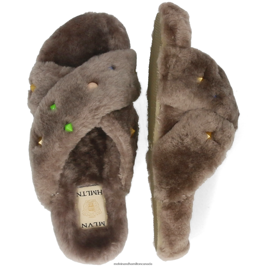 Women Melvin & Hamilton Grey Wilma 36 Mules P4V68P1711