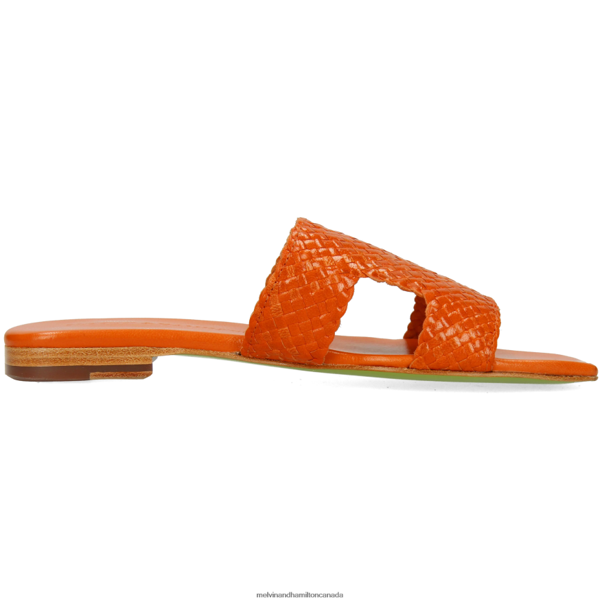 Women Melvin & Hamilton Orange Brooke 7 Mules P4V68P1616