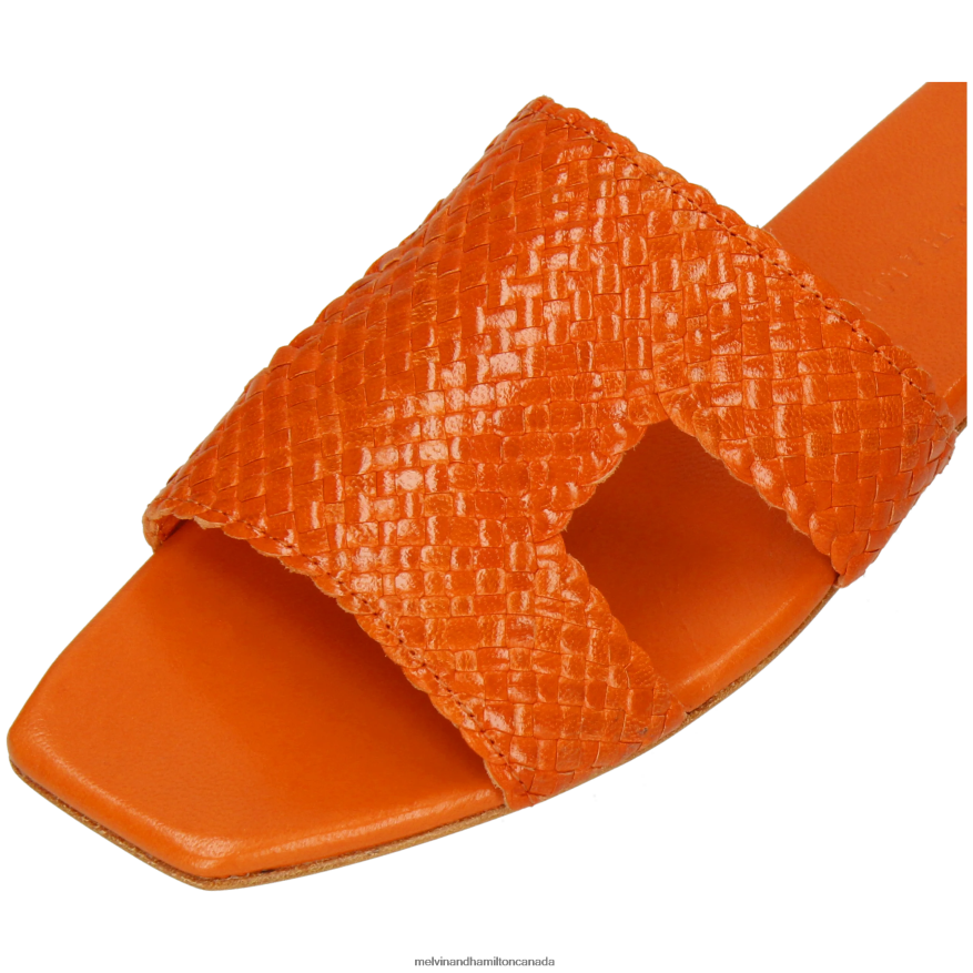 Women Melvin & Hamilton Orange Brooke 7 Mules P4V68P1616