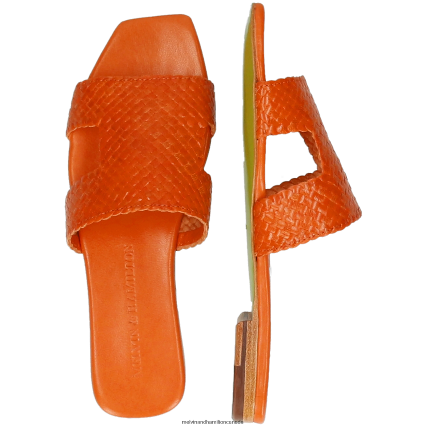 Women Melvin & Hamilton Orange Brooke 7 Mules P4V68P1616