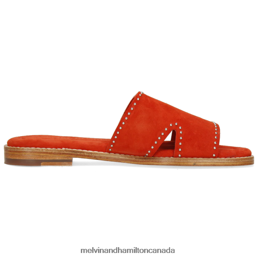 Women Melvin & Hamilton Orange Elodie 20 Mules P4V68P1682