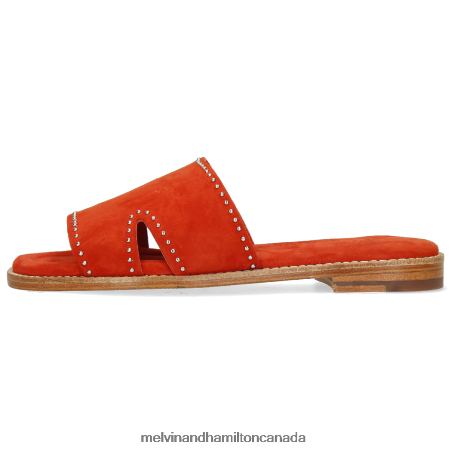 Women Melvin & Hamilton Orange Elodie 20 Mules P4V68P1682