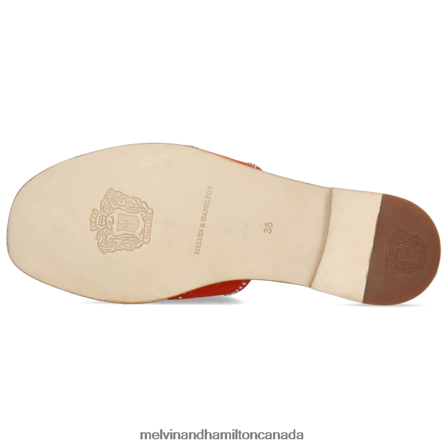 Women Melvin & Hamilton Orange Elodie 20 Mules P4V68P1682