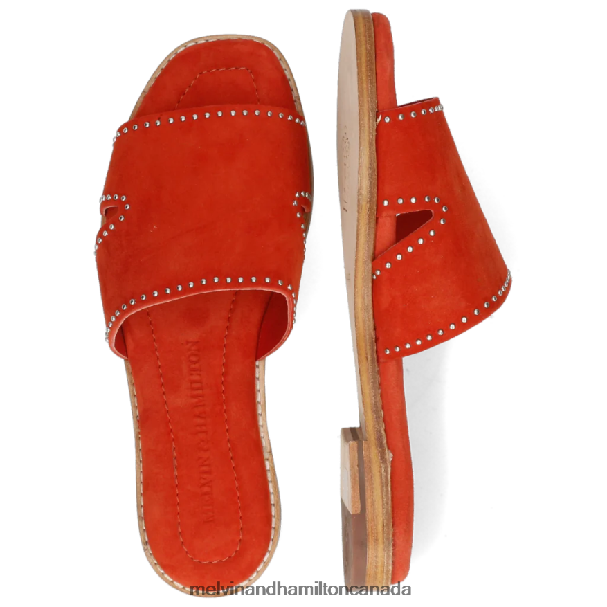 Women Melvin & Hamilton Orange Elodie 20 Mules P4V68P1682