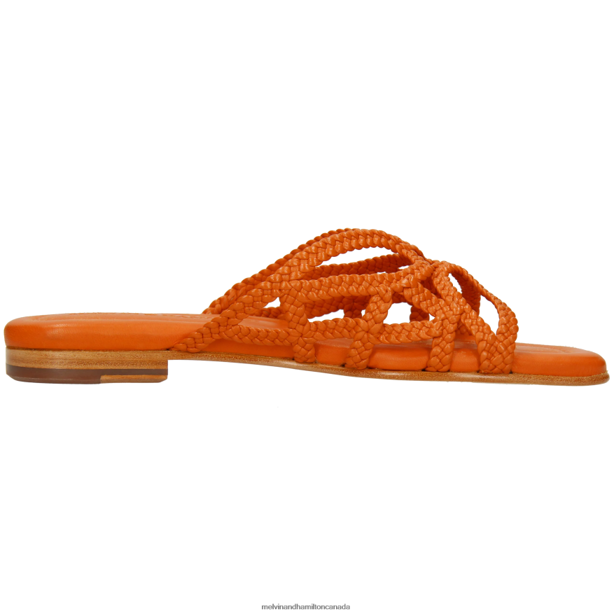 Women Melvin & Hamilton Orange Elodie 64 Mules P4V68P1559