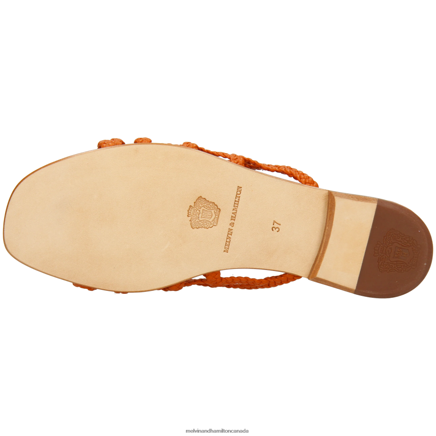 Women Melvin & Hamilton Orange Elodie 64 Mules P4V68P1559