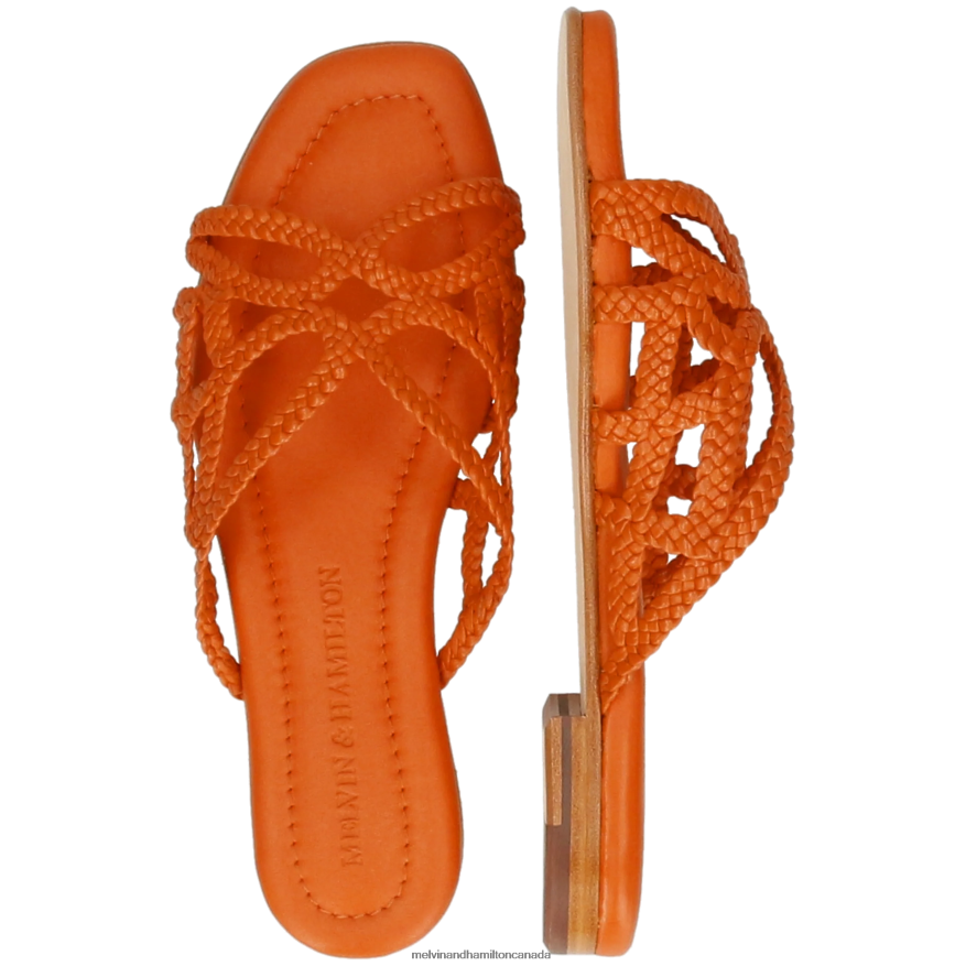 Women Melvin & Hamilton Orange Elodie 64 Mules P4V68P1559