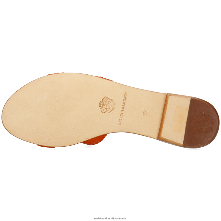 Women Melvin & Hamilton Orange Hanna 83 Mules P4V68P1599