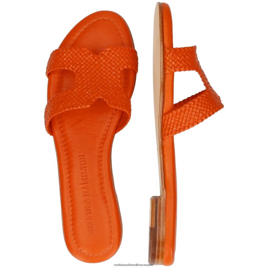 Women Melvin & Hamilton Orange Hanna 83 Mules P4V68P1599