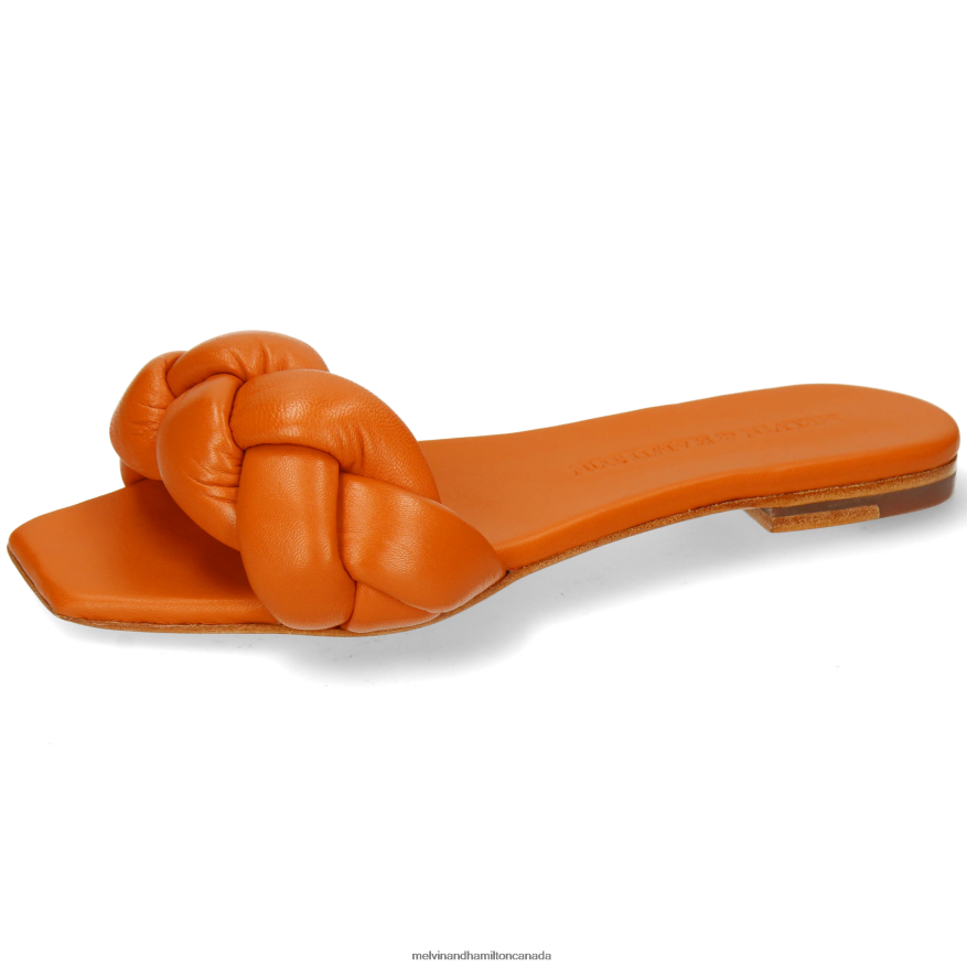 Women Melvin & Hamilton Orange Sandrine 3 Mules P4V68P1536