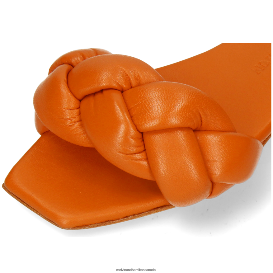 Women Melvin & Hamilton Orange Sandrine 3 Mules P4V68P1536