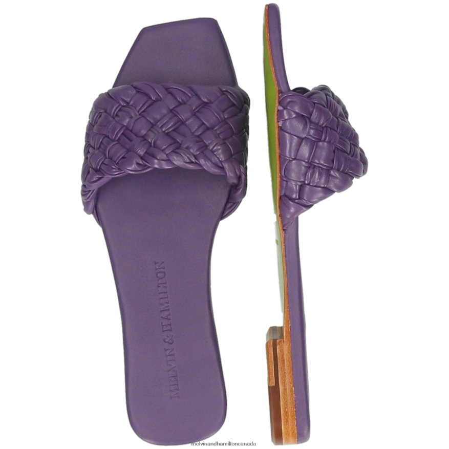 Women Melvin & Hamilton Purple Brooke 5 Mules P4V68P1558