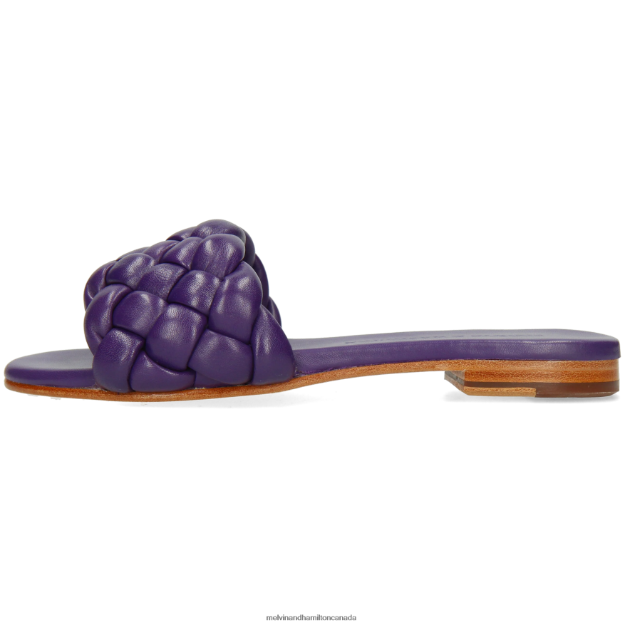 Women Melvin & Hamilton Purple Hanna 78 Mules P4V68P1593