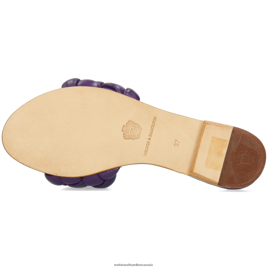 Women Melvin & Hamilton Purple Hanna 78 Mules P4V68P1593