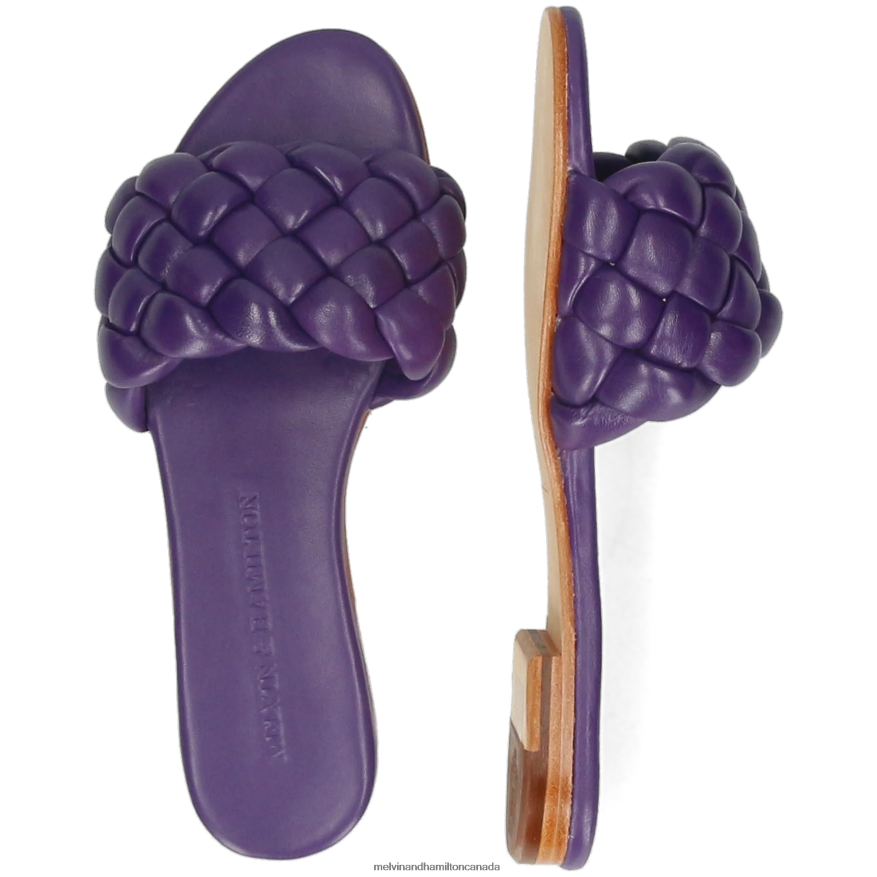Women Melvin & Hamilton Purple Hanna 78 Mules P4V68P1593