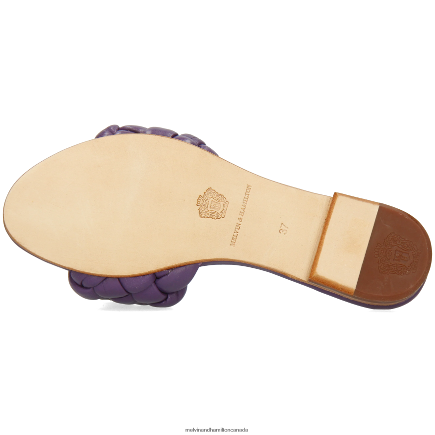 Women Melvin & Hamilton Purple Hanna 78 Mules P4V68P1597