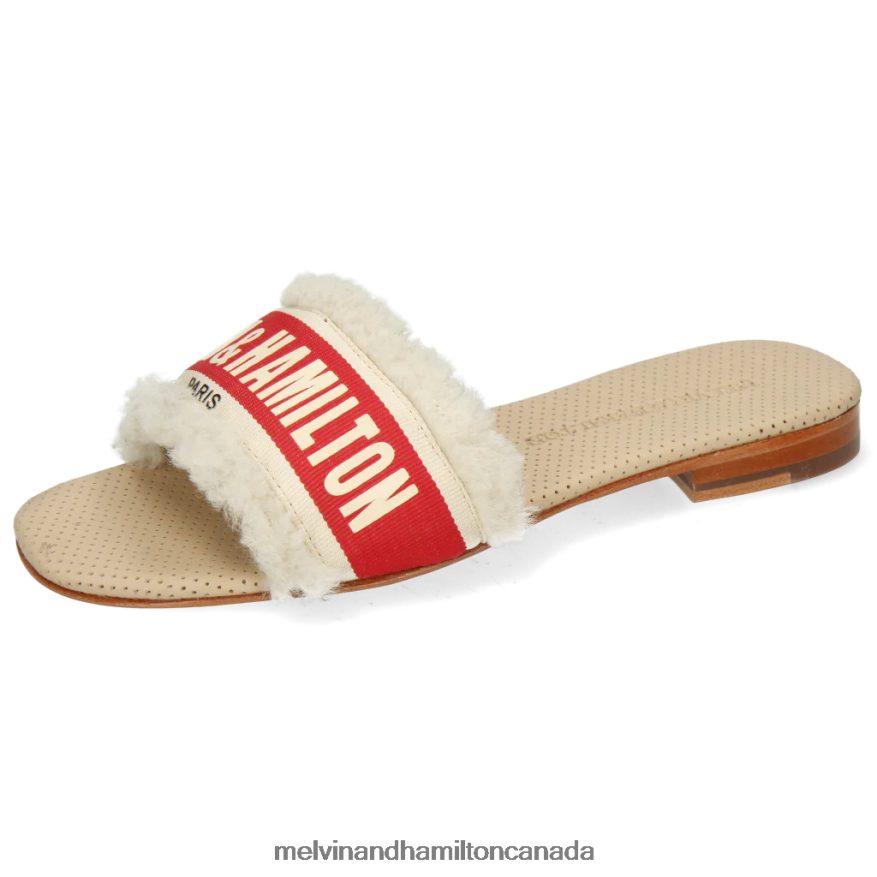 Women Melvin & Hamilton Red Nikita 4 Mules P4V68P1740
