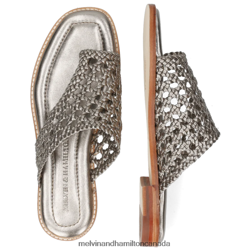 Women Melvin & Hamilton Silver Elodie 16 Mules P4V68P1749