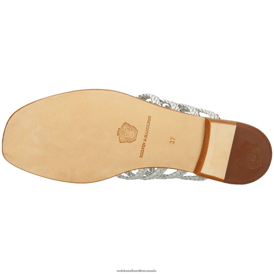 Women Melvin & Hamilton Silver Elodie 61 Mules P4V68P1566