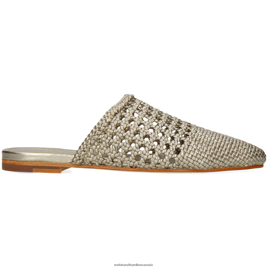 Women Melvin & Hamilton Silver Mira 3 Mules P4V68P1698