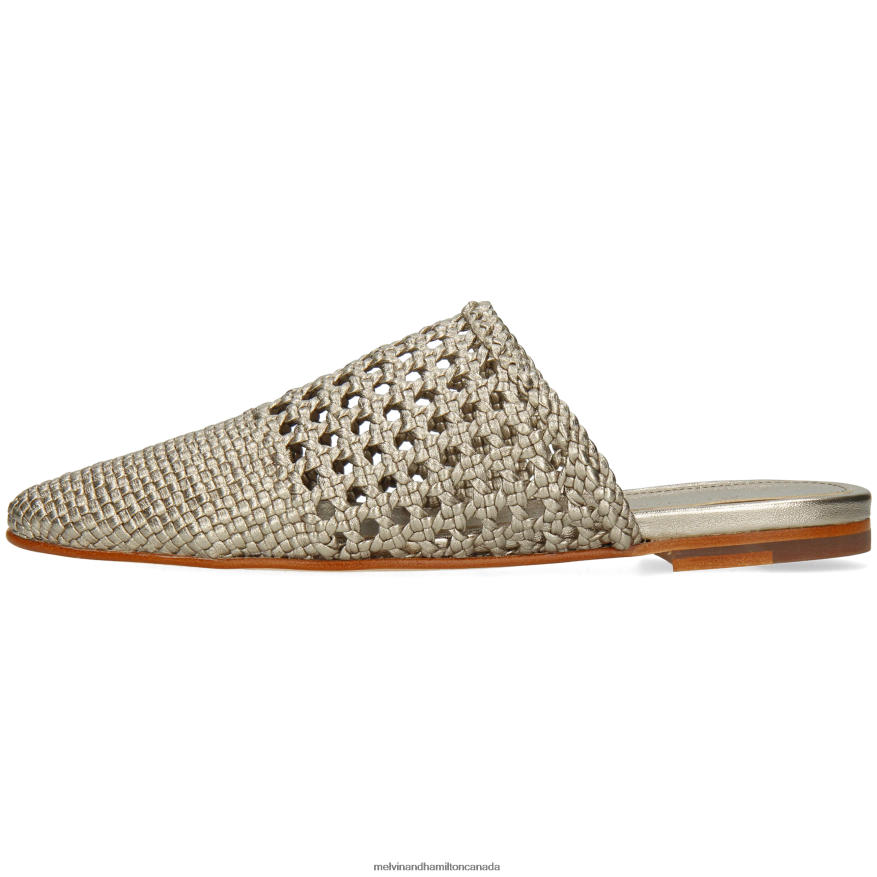 Women Melvin & Hamilton Silver Mira 3 Mules P4V68P1698