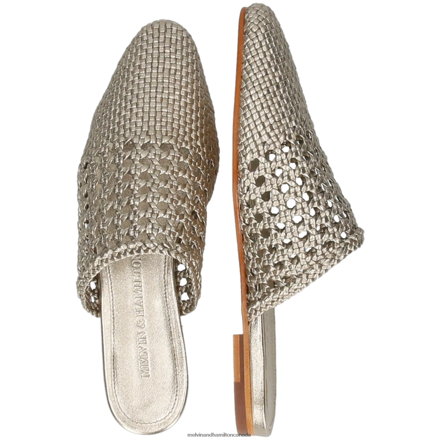 Women Melvin & Hamilton Silver Mira 3 Mules P4V68P1698